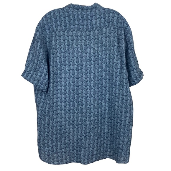 RODD & GUNN linen short sleeve pineapple design shirt button down s… - Picture 2 of 7